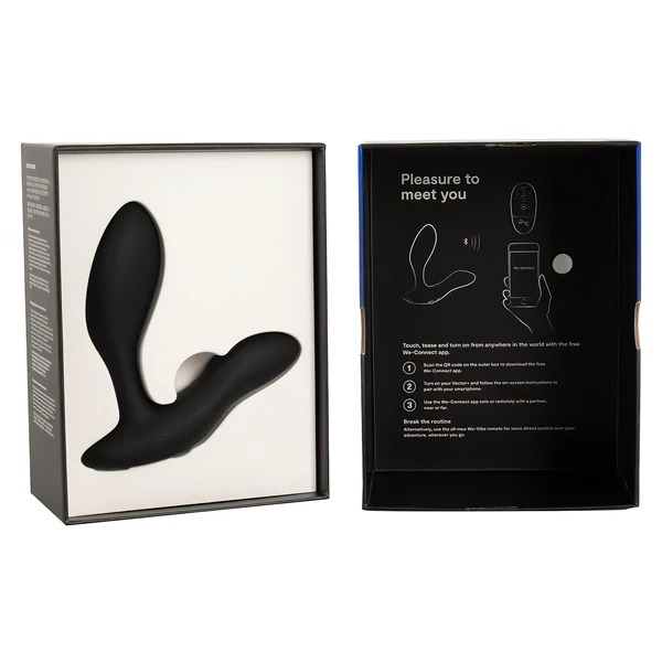 We-Vibe Vector+ – App-vezérelt análvibrátor (fekete)