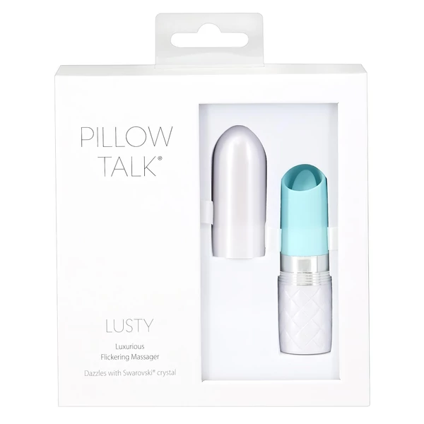 Pillow Talk Lusty - akkus, nyelves rúdvibrátor (türkiz)