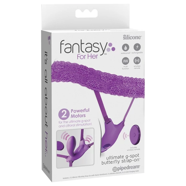 Fantasy For Her - hordható, beépített G-pont vibrátor (lila)