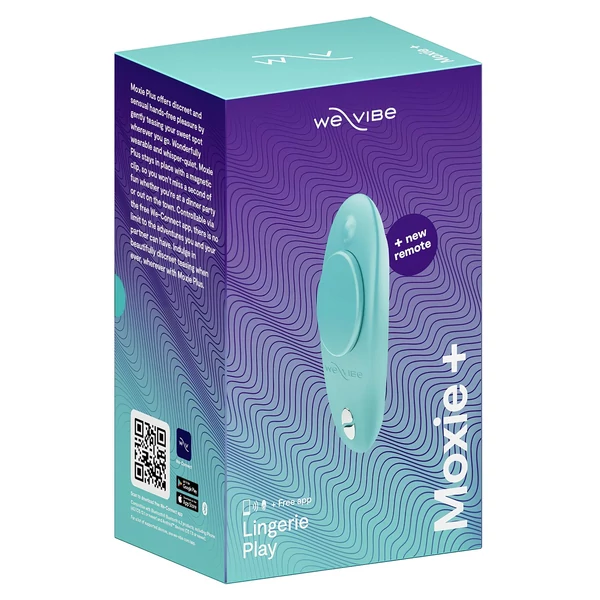 We-Vibe Moxie+ – App- és távirányítós csiklóvibrátor (türkiz)