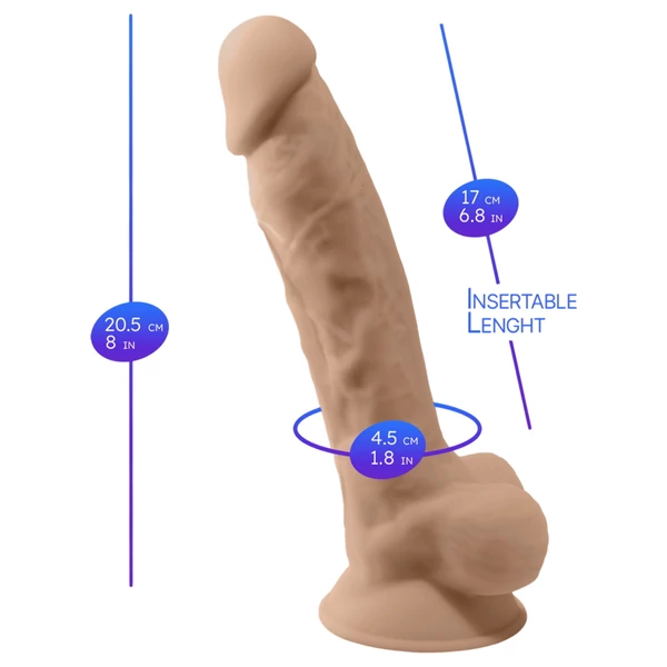 Silexd 8 - távirányítós, herés vibrátor (testszínű)