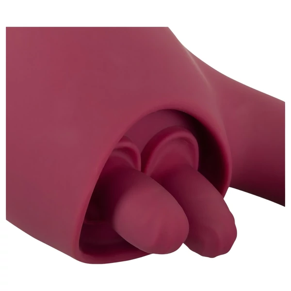 Javida - nyelves 2in1 vibrátor (piros)
