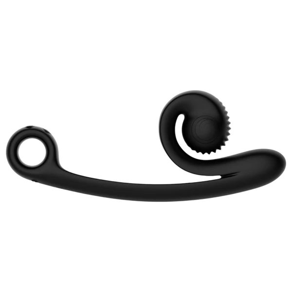 Snail Vibe Curve - 2in1 csiklóizgató vibrátor (fekete)