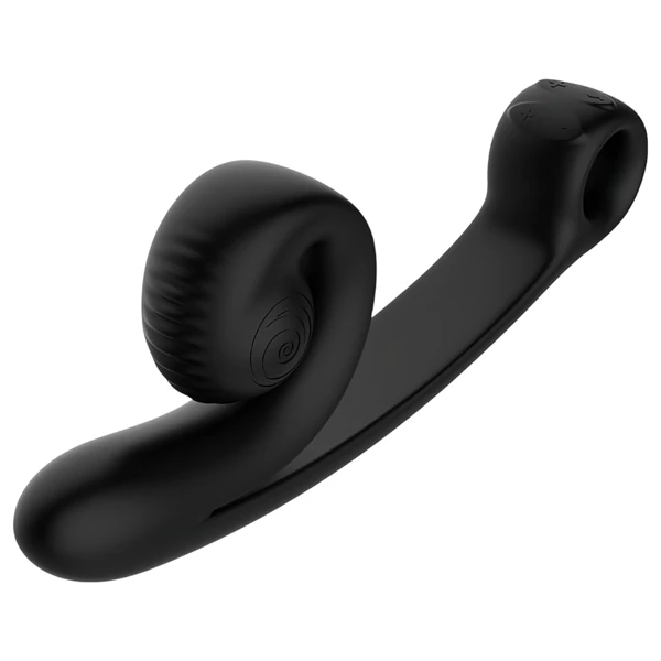 Snail Vibe Curve - 2in1 csiklóizgató vibrátor (fekete)