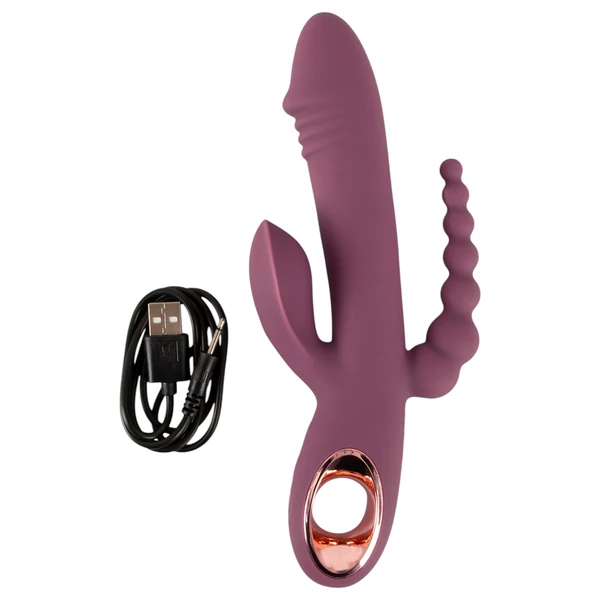 You2Toys - akkus, tripla karos vibrátor (lila)