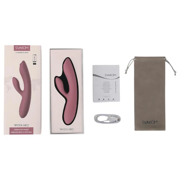 Svakom Trysta Neo - mozgógolyós, csiklókaros vibrátor (pink)