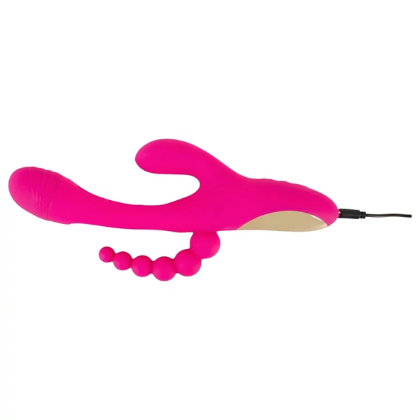 SMILE - tripla karos, nyelves vibrátor (pink)