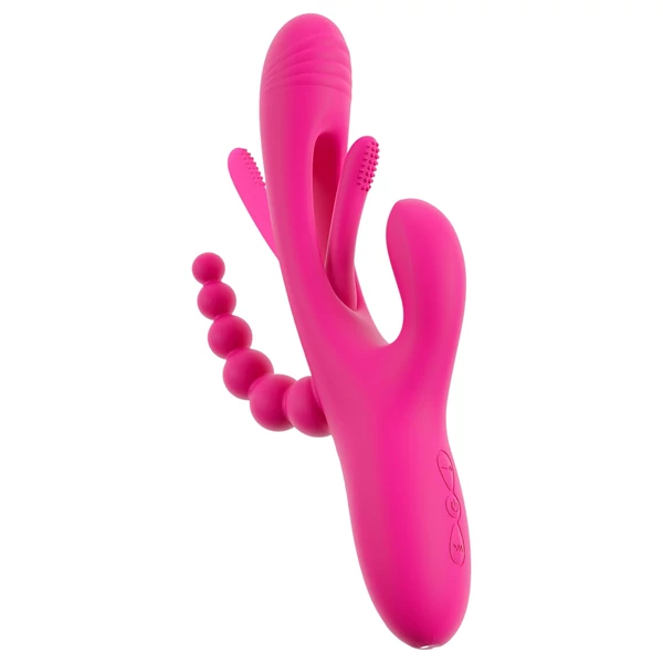 SMILE - tripla karos, nyelves vibrátor (pink)