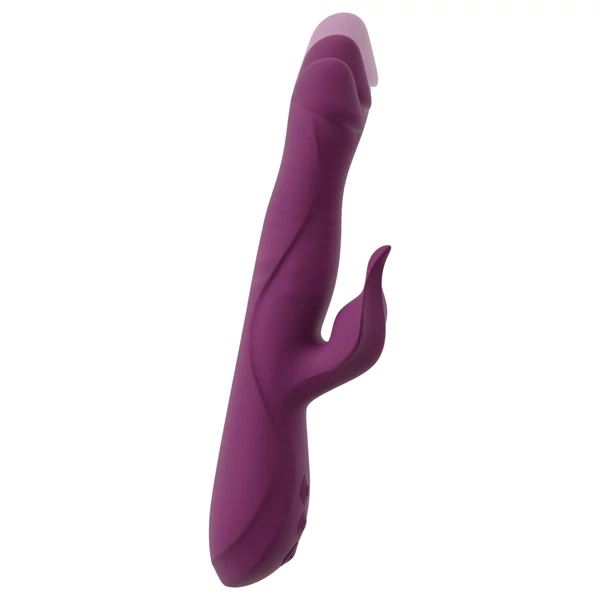 Javida - 3in1 lökő, forgó gyöngyös vibrátor (lila)