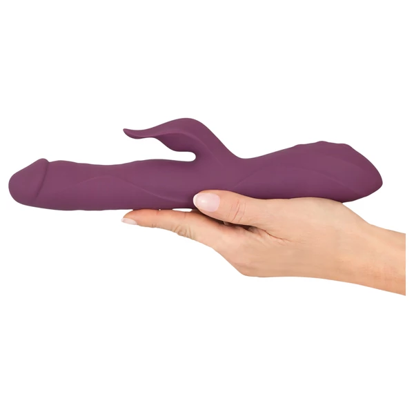 Javida - 3in1 lökő, forgó gyöngyös vibrátor (lila)