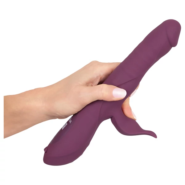 Javida - 3in1 lökő, forgó gyöngyös vibrátor (lila)
