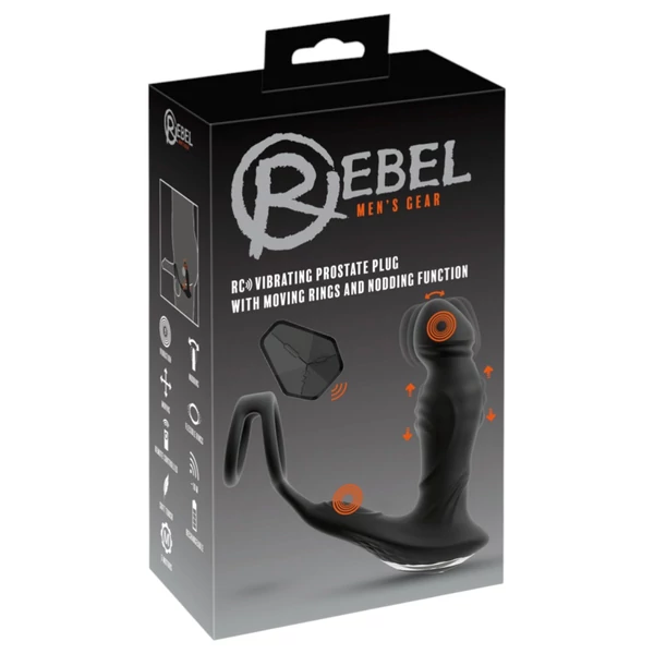 Rebel - lökő prosztatavibrátor (fekete)