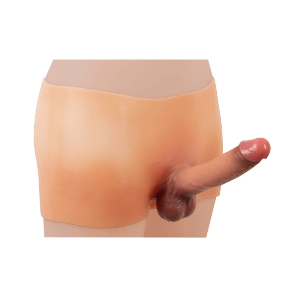 You2Toys Vibrating Penis Pants - élethű folyékony szilikonos strap-on alsó (M)
