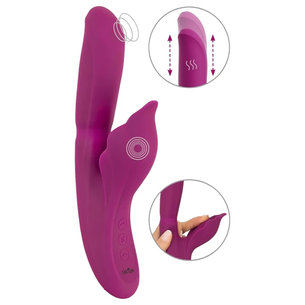 Javida - 4in1 G-pont és csikló izgató vibrátor (lila)
