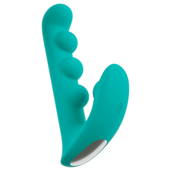 Beau Coeur Sylora - gyöngyös 2in1 vibrátor (zöld)