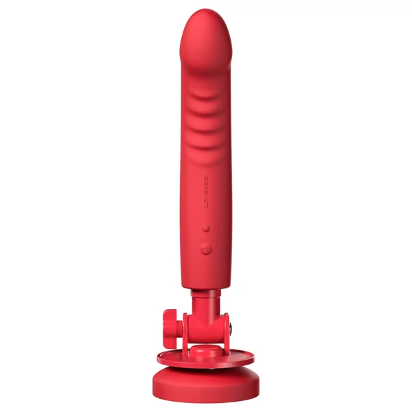 Lovense Mission 2 - App-vezérelt vibrátor tapadókoronggal (piros)