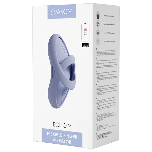 Svakom Echo 2 - App-vezérelt ujjvibrátor (kék)