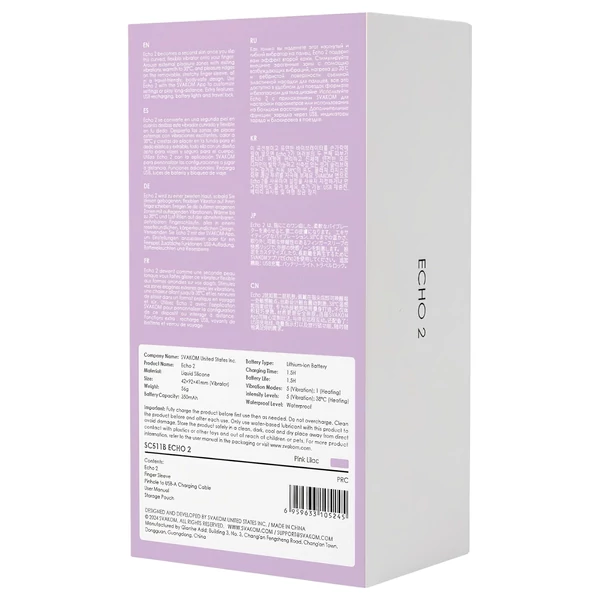 Svakom Echo 2 - App-vezérelt ujjvibrátor (pink)