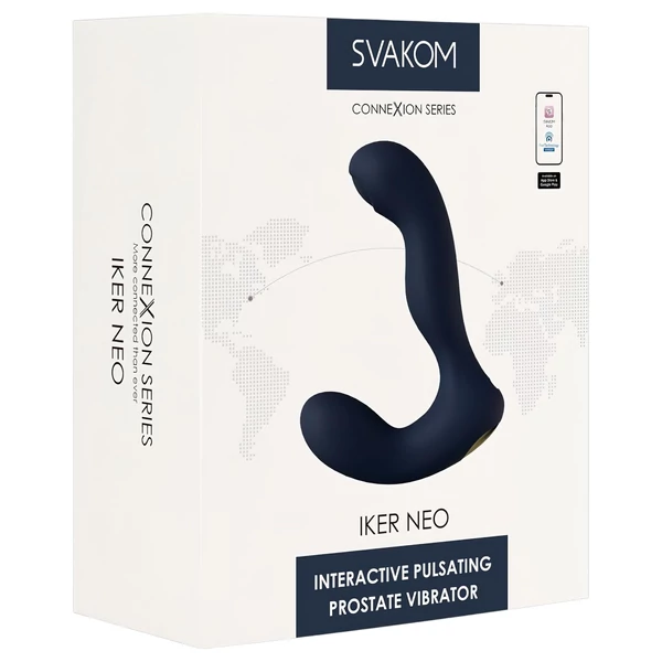 Svakom Iker Neo - interaktív, pulzáló anál vibrátor (kék)