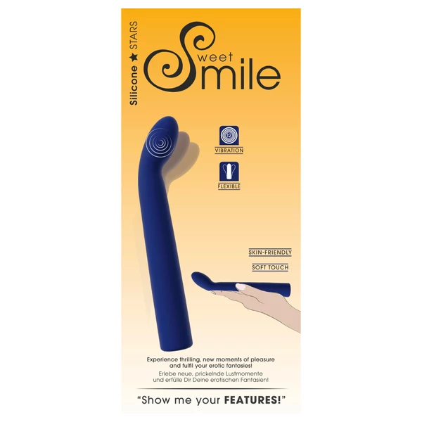 Smile - hajlítótt G-pont vibrátor (kék)