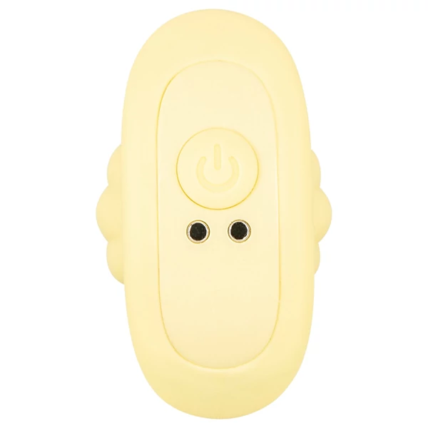 Cuties Mini - bordázott vibrációs anál plug (sárga)