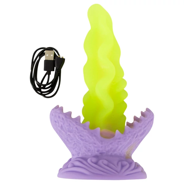 Beasty Cocks Passionate Plant - világító dildó (zöld)