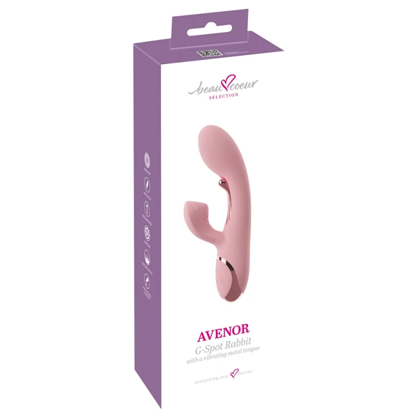 Beau Coeur Avenor - nyelves, csiklókaros G-pont vibrátor (pink)