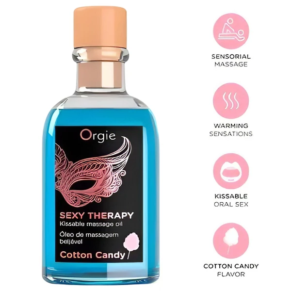 Orgie Sexy Therapy - masszázsolaj szett - vattacukor