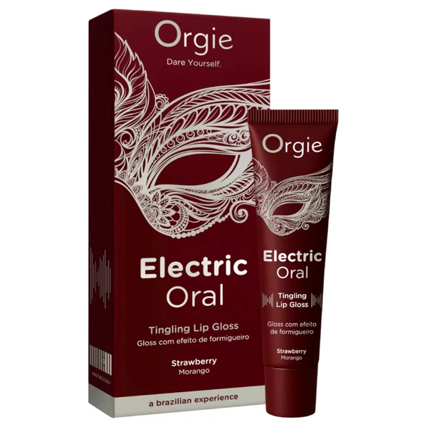 Orgie Electric Oral - bizsergető hatású ajakfény - eper (10 ml)