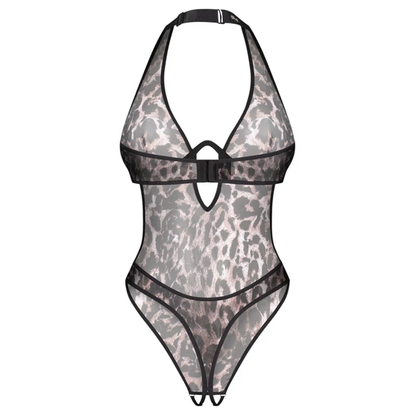 Obsessive Addia - leopárdmintás nyitott body