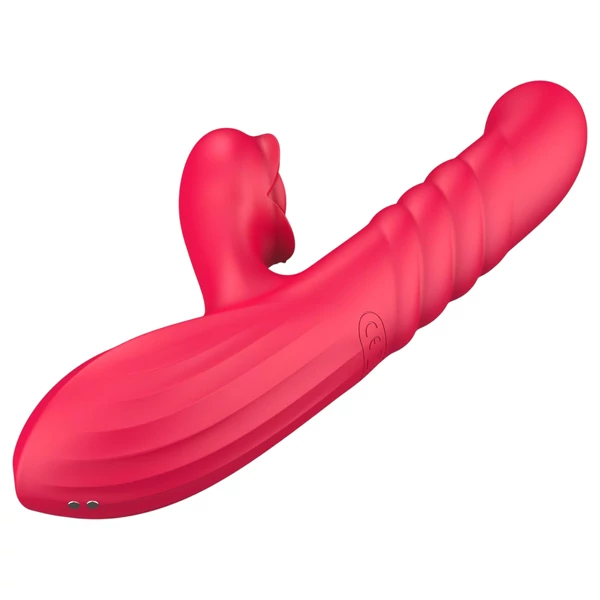 Sweet Play - 2in1 lökő és csiklóizgató vibrátor (pink)