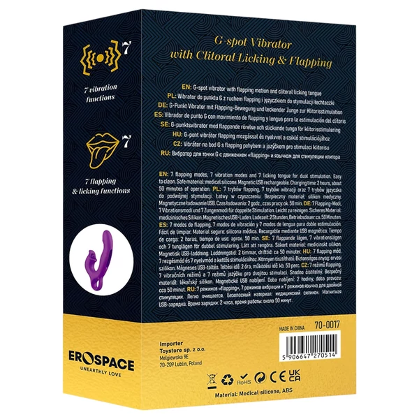 Sweet Play - nyaló, bólogató G-pont vibrátor (lila)