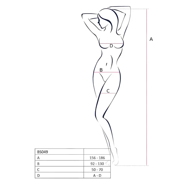 Passion BS049 - nyakpántos necc szett (piros) - S-L