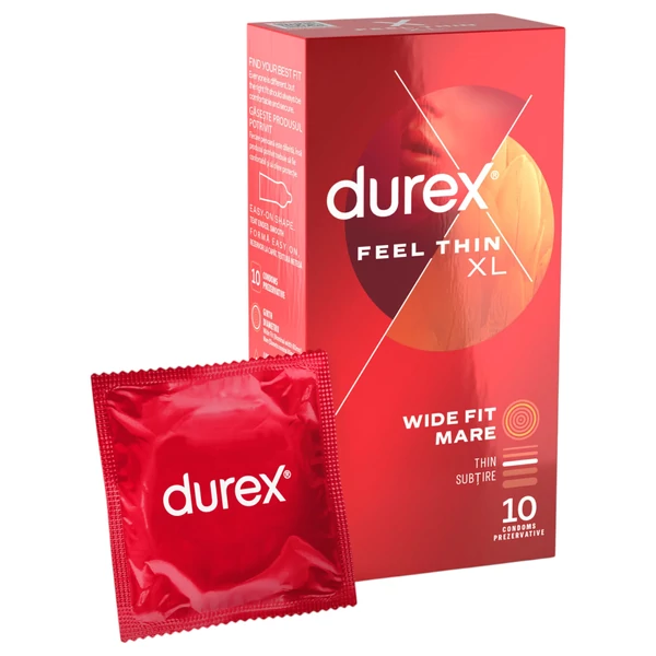 Durex Feel Thin XL - élethű érzés óvszer (10 db)