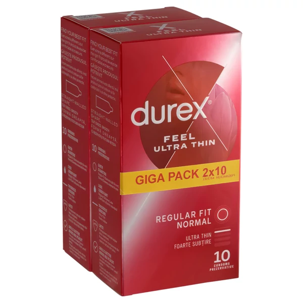 Durex Feel Ultra Thin - ultra élethű óvszer (2x10 db)