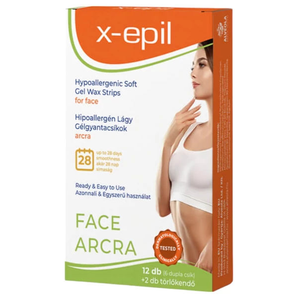 X-Epil - hipoallergén gélgyantacsíkok arcra (12db)