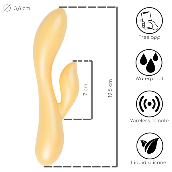 Desirel Desire Dew - okos, csiklókaros vibrátor (sárga)