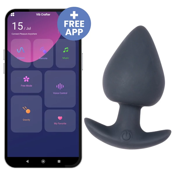 Desirel Obsidian - App-vezérelt análvibrátor (fekete)