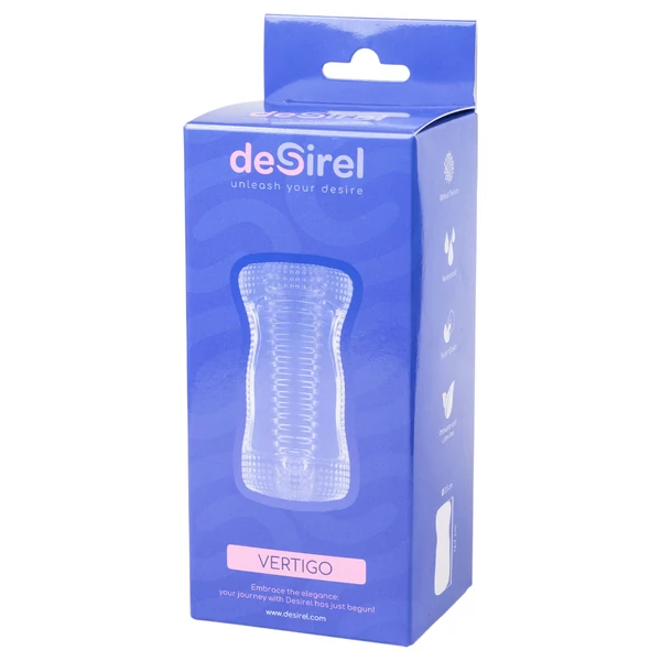 Desirel Vertigo - maszturbátor bordázott belsővel (átlátszó)