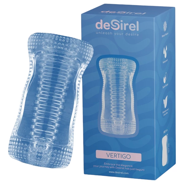 Desirel Vertigo - maszturbátor bordázott belsővel (átlátszó)