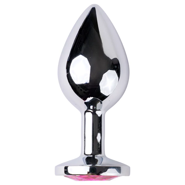 Desirel Pink Jewel S - anál plug (ezüst-pink)