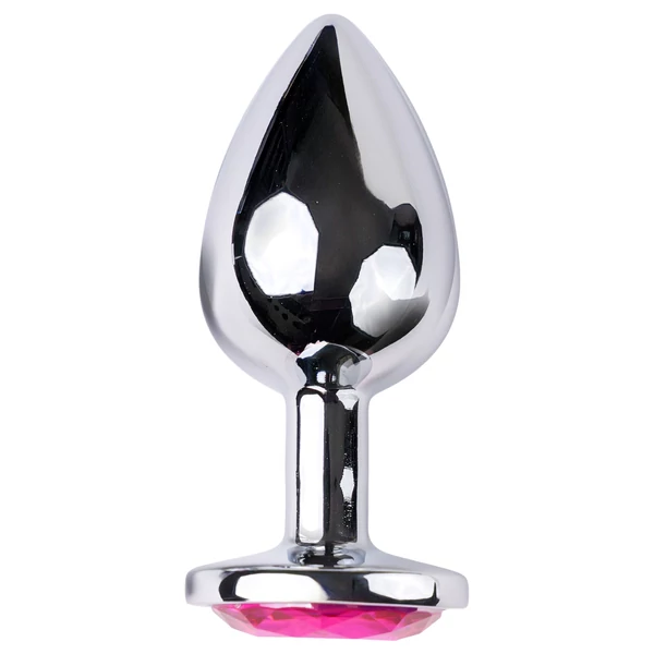 Desirel Pink Jewel L - anál plug (ezüst-pink)