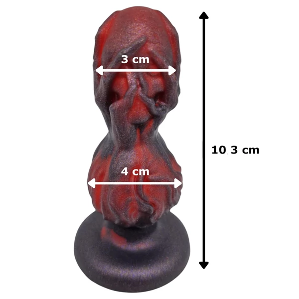 OgazR - gömbös anál dildó - 10,5 cm (fekete)
