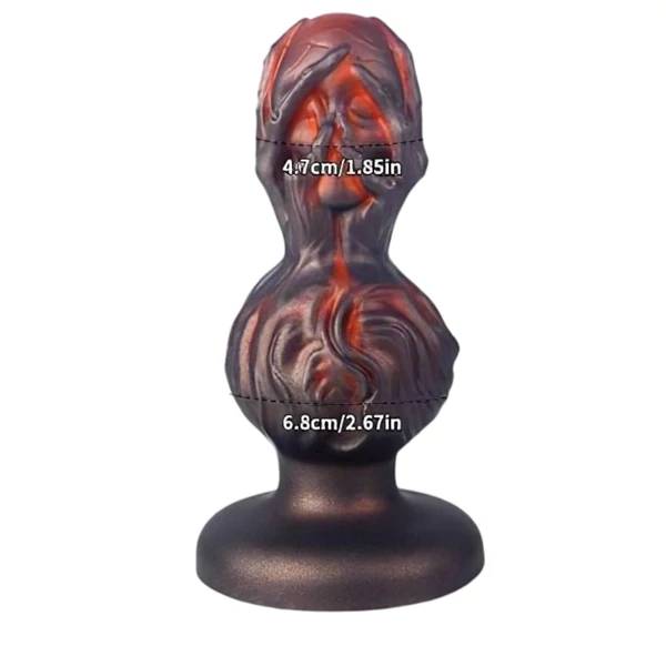 OgazR - gömbös anál dildó - 10,5cm (fekete)
