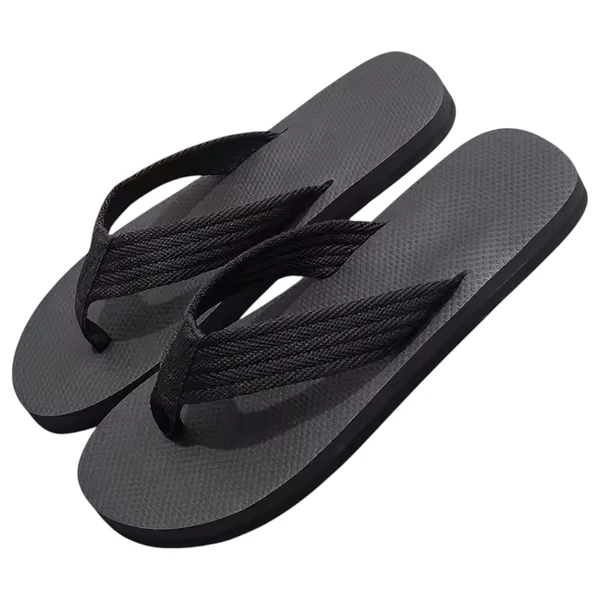Flip-flop papucs - fütyi talppal - fekete
