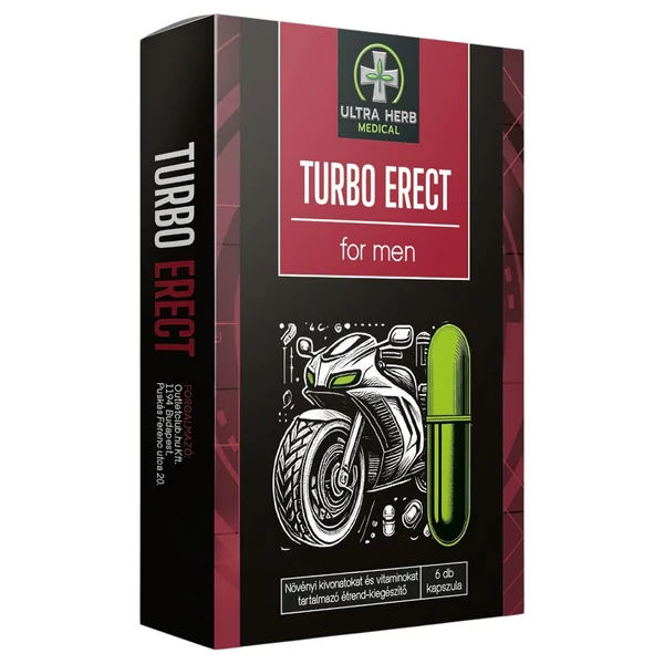 Turbo Erect - étrend kiegészítő kapszula férfiaknak (6 db)