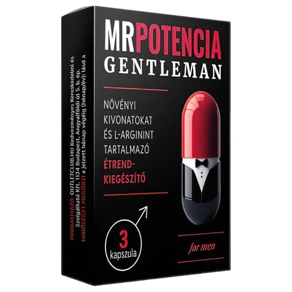 MrPotencia Gentleman - étrend kiegészítő kapszula férfiaknak (3 db)