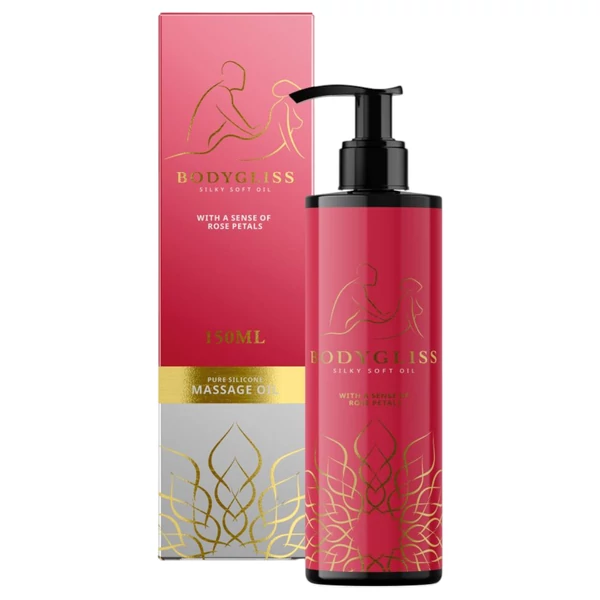 BodyGliss - masszázsolaj és síkosító - rózsa (150ml)