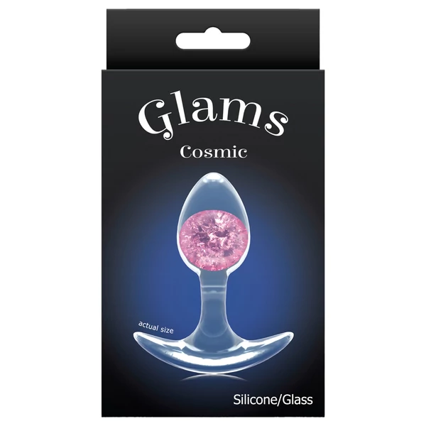 NS Novelties - átlátszó butt plug - S (pink)