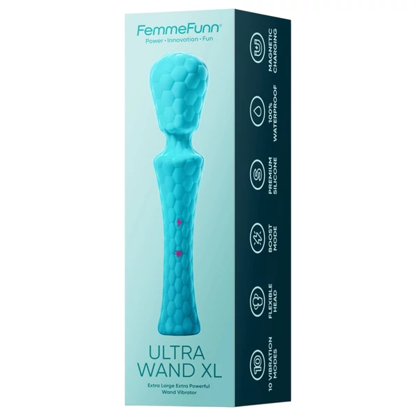 FemmeFunn Ultra Wand XL - prémium masszírozó vibrátor (türkiz)